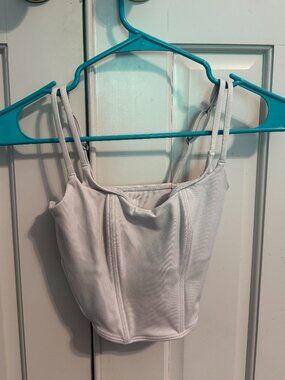 White Gilly Hicks Corset tank